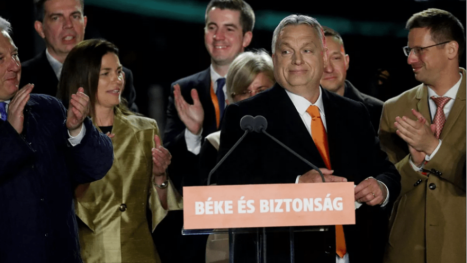 Znovuzvolený vítěz maďarských voleb, Viktor Orbán